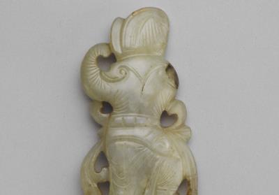 图片[3]-Jade pendant in the shape of a dancer, Liao to Jin dynasty, 907-1234-China Archive